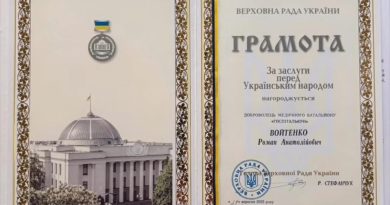 Щиро вітаю аграрія, волонтера, патріота своєї країни, добровольця медичного батальйону «Госпітальєри» Романа Войтенка із заслуженою відзнакою — Грамотою Верховної Ради України «За заслуги перед Українським народом»
