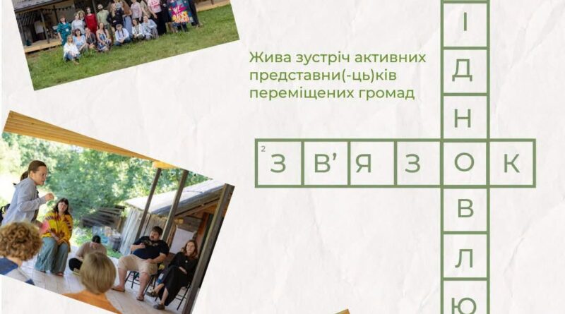 Громадська організація «СТАН» спільно з ГО “Театр змін” проводить загальноукраїнський відкритий відбір «Відновлюючи зв’язок» для представників вимушено переміщених громад та ініціатив