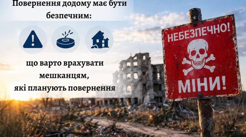 Безпека передусім: що потрібно врахувати перед поверненням до місця попереднього проживання Безпека передусім: що потрібно врахувати перед поверненням до місця попереднього проживання